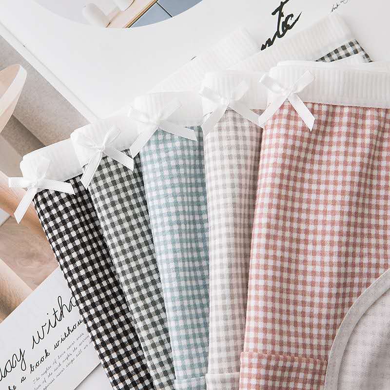 [Mã 12FASHIONSALE1 giảm 10K đơn 50K] Quần Lót Cotton Kẻ Caro Siêu Dễ Thương Dành Cho Bạn Nữ | BigBuy360 - bigbuy360.vn