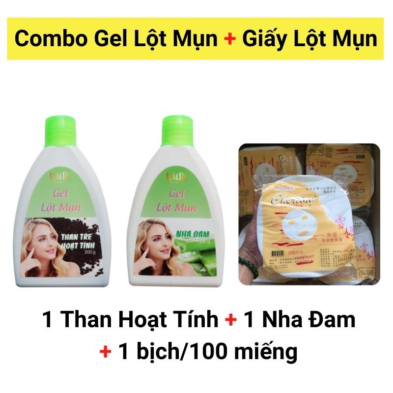 Gel lột mụn đầu đen, mụn cám than hoạt tính, nha đam wicbe 200g