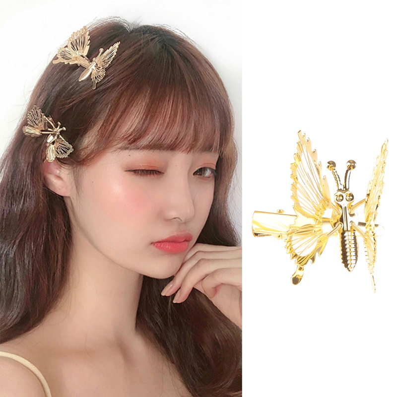 Kẹp Tóc Hình Bướm Bằng Kim Loại Dành Cho Nữ