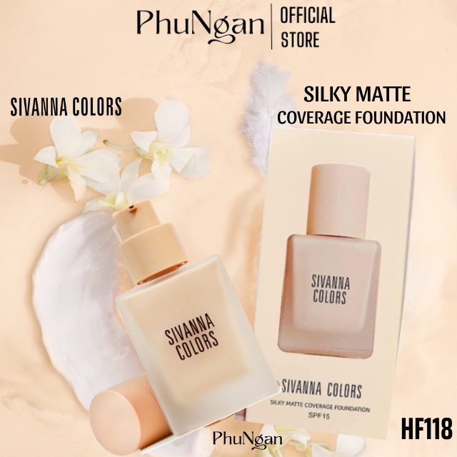 Kem nền chống nước Sivanna Silky Matte Coverage Foundation HF118 Thái Lan 30ml