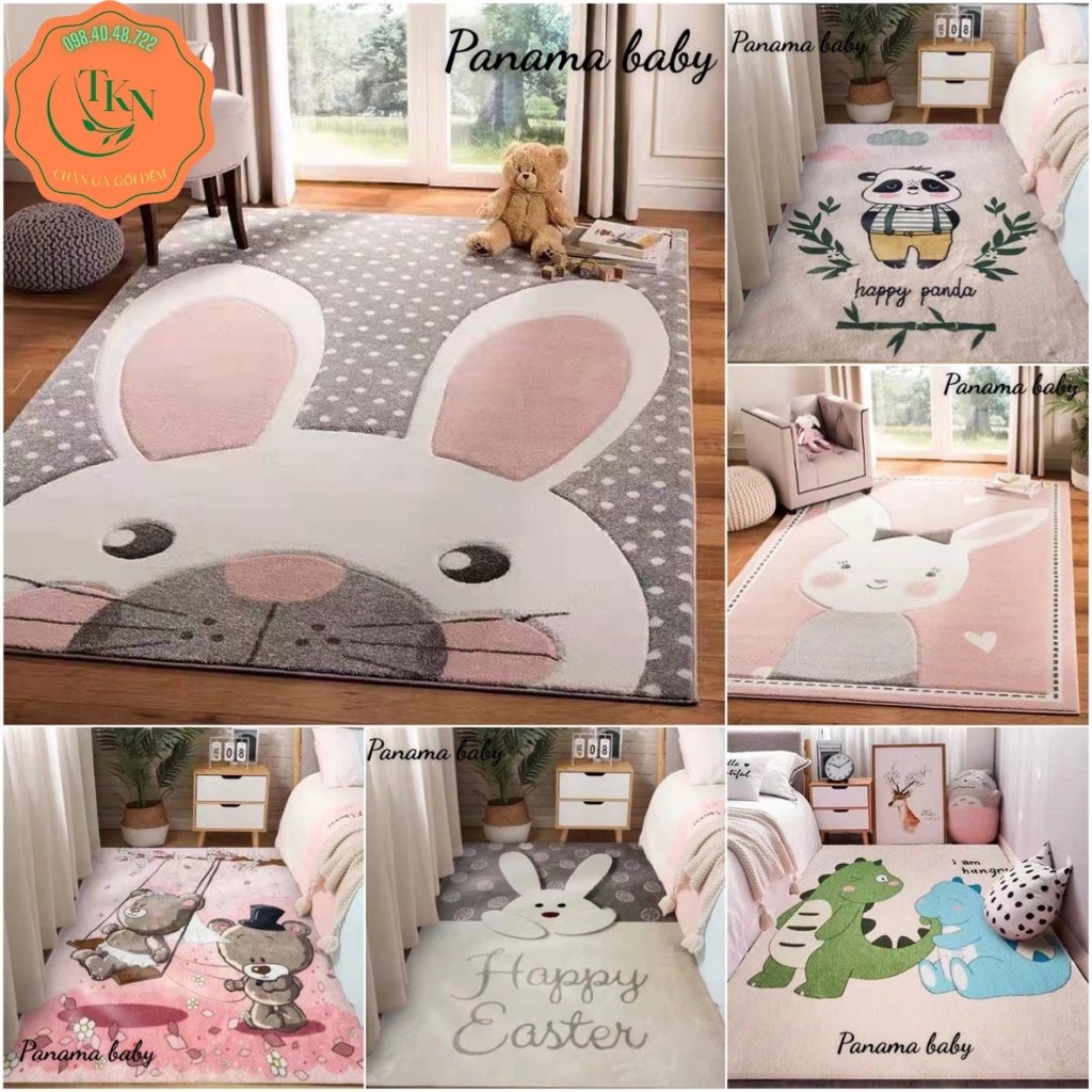 Thảm lông cừu PANAMA BABY 1m6x2m3, Thảm Lông tuyết sữa Mềm Mịn Chống Chơn Trượt Giá Rẻ