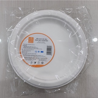 50 Đĩa tròn bã mía 7 inch ~18cm phân hủy sinh học
