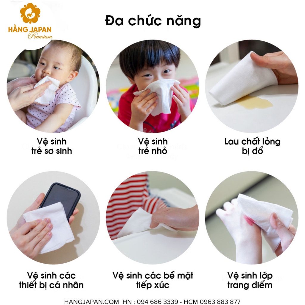 Khăn khô cotton kháng khuẩn đa năng cho bé Suzuran (80c) - Chất liệu mềm mại an toàn