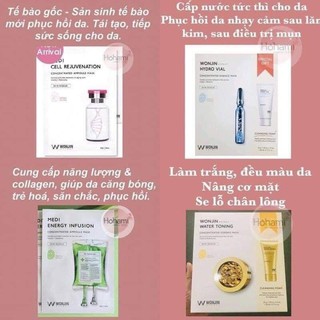Set 15 miếng mặt nạ giấy Wonjin cao cấp
