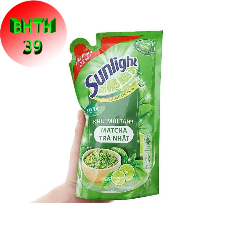 Nước Rửa Chén Khử Mùi Sunlight Trà Xanh Matcha Nhật Bản 750g