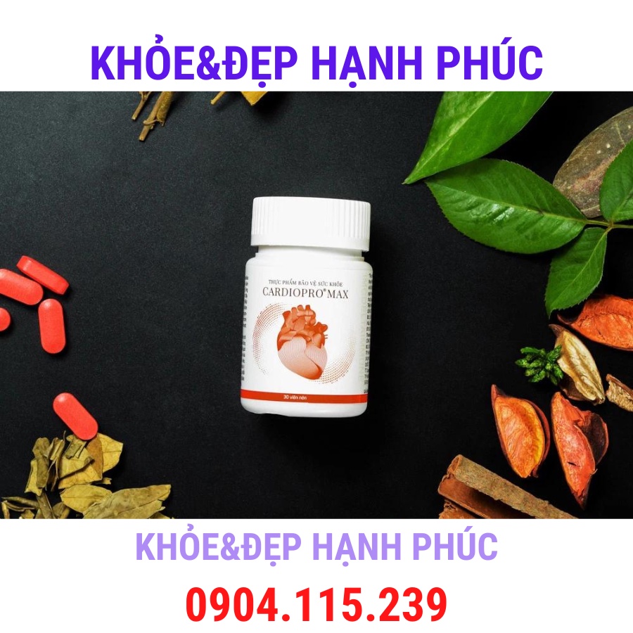 Thực phẩm bảo vệ sức khỏe Cardiopro Max hỗ trợ tim mạch vinalink group – 30 viên/lọ