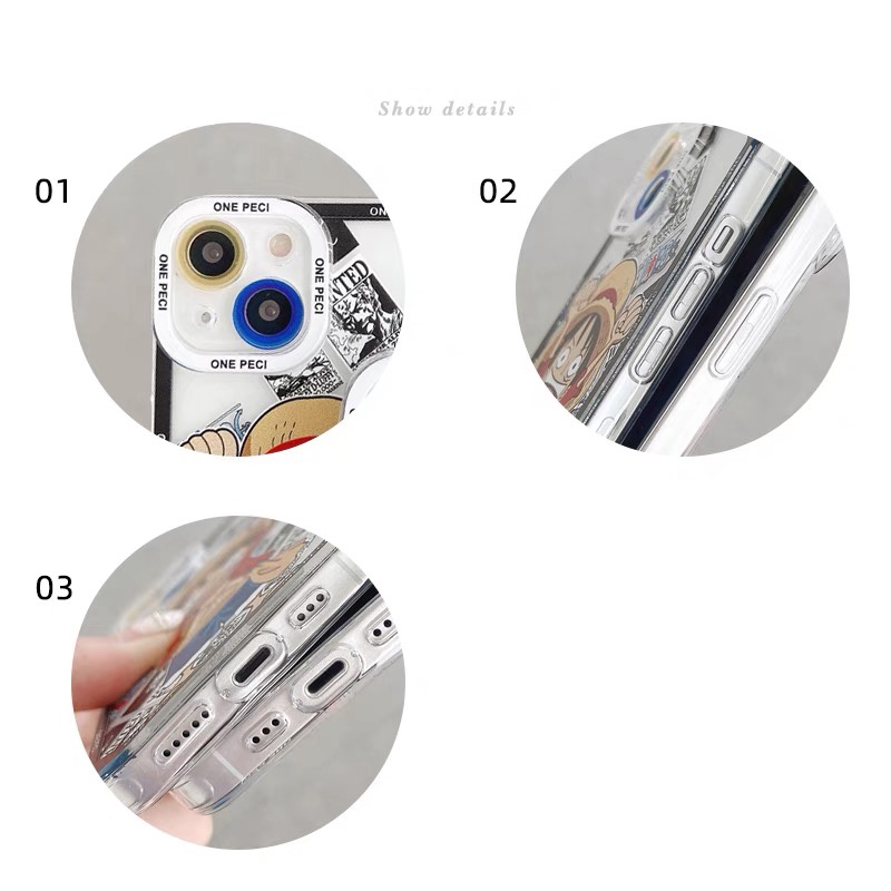 Ốp Điện Thoại Silicon Dẻo Họa Tiết Hoạt Hình One Piece Luffy Cho iPhone 13 12 Pro Max 11 7 8 Plus X XS
