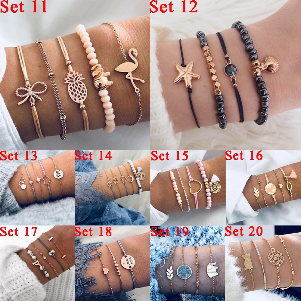 Set vòng tay phong cách Bohemian Vintage cổ điển cho nữ | BigBuy360 - bigbuy360.vn