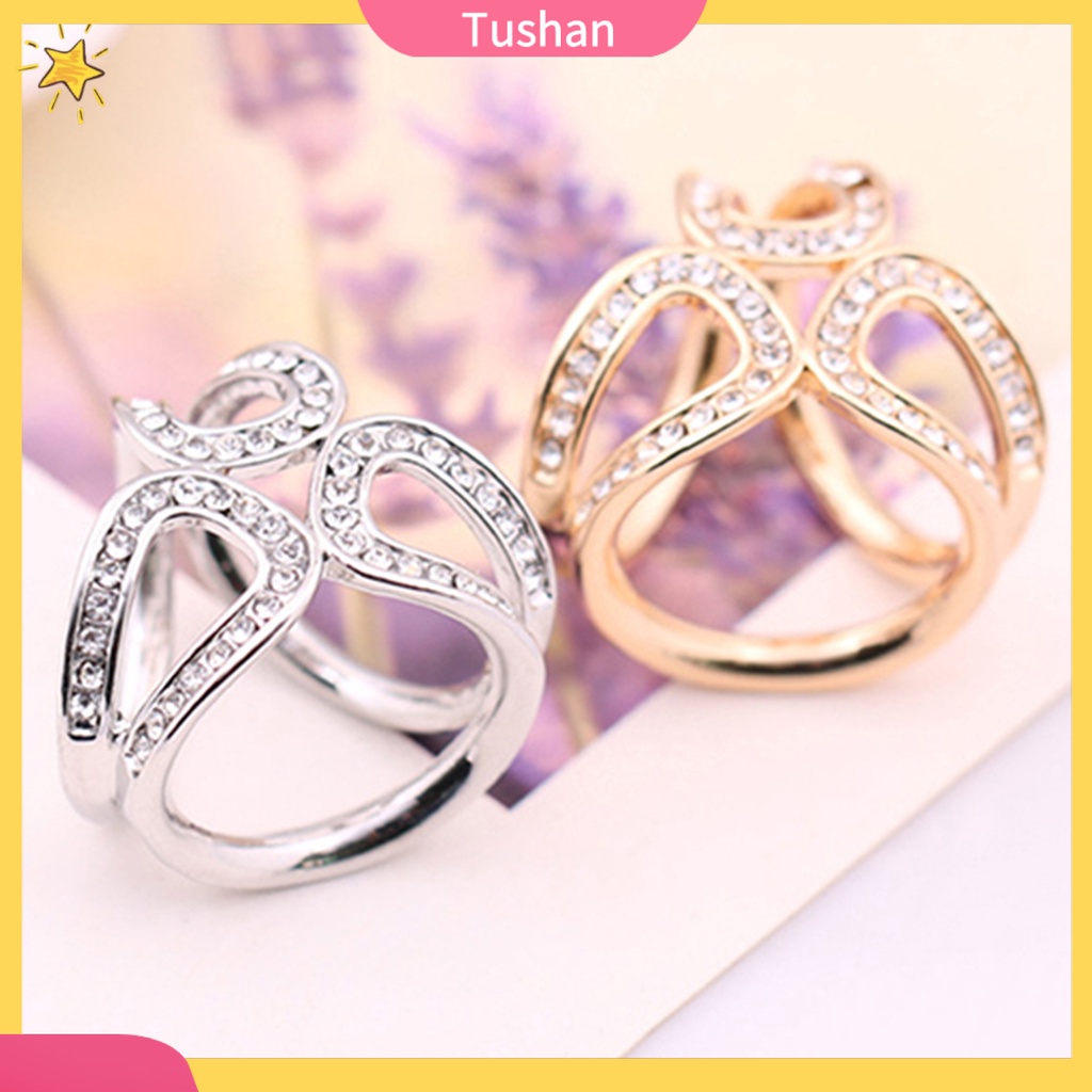 Khuy Cố Định Khăn Choàng Cổ Hình Vòng Hoa Đính Đá Thanh Lịch