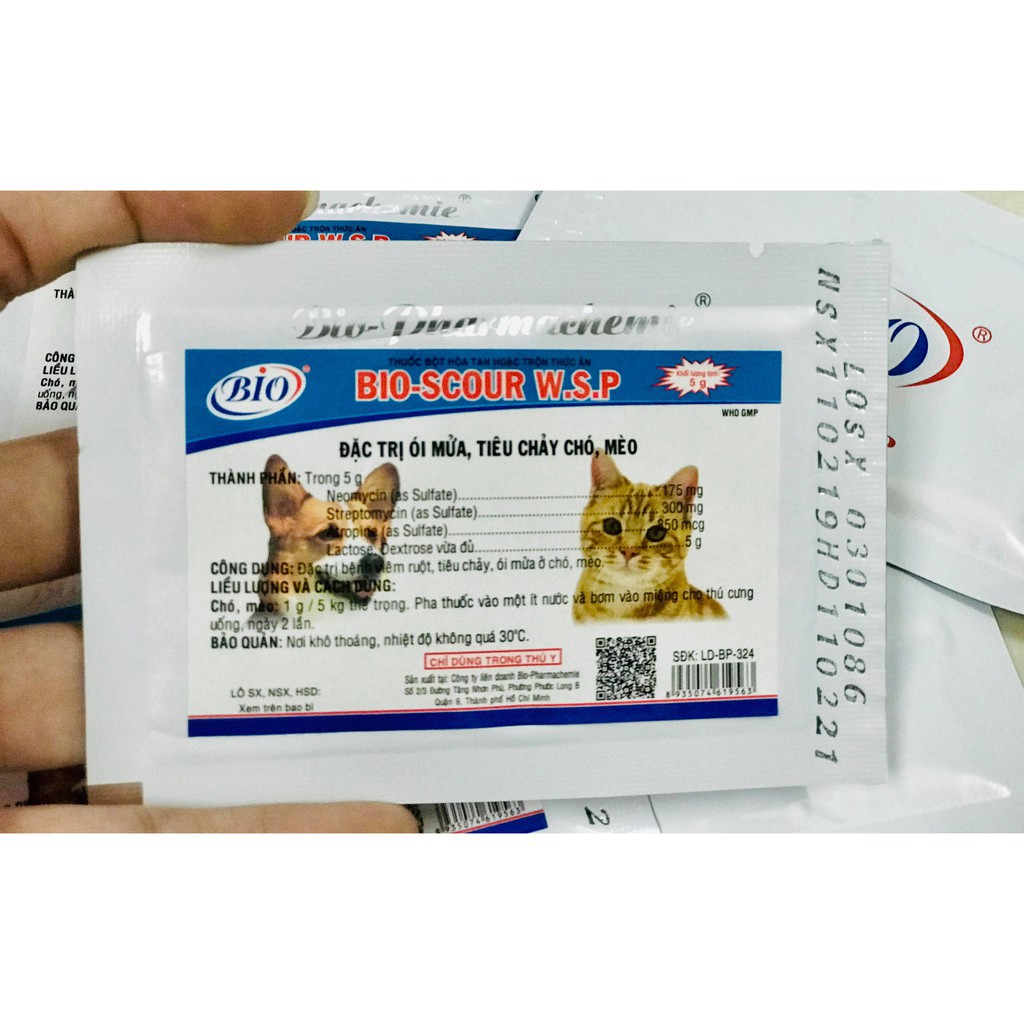 [Mã PET50K giảm Giảm 10% - Tối đa 50K đơn từ 250K] BIO SCOUR W.S.P - Kiểm Soát Ói Mửa, Tiêu Chảy Chó Mèo