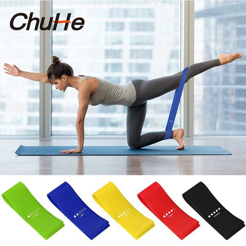 Dây kháng lực tập thể thao, bộ dây mini power band tập mông đùi