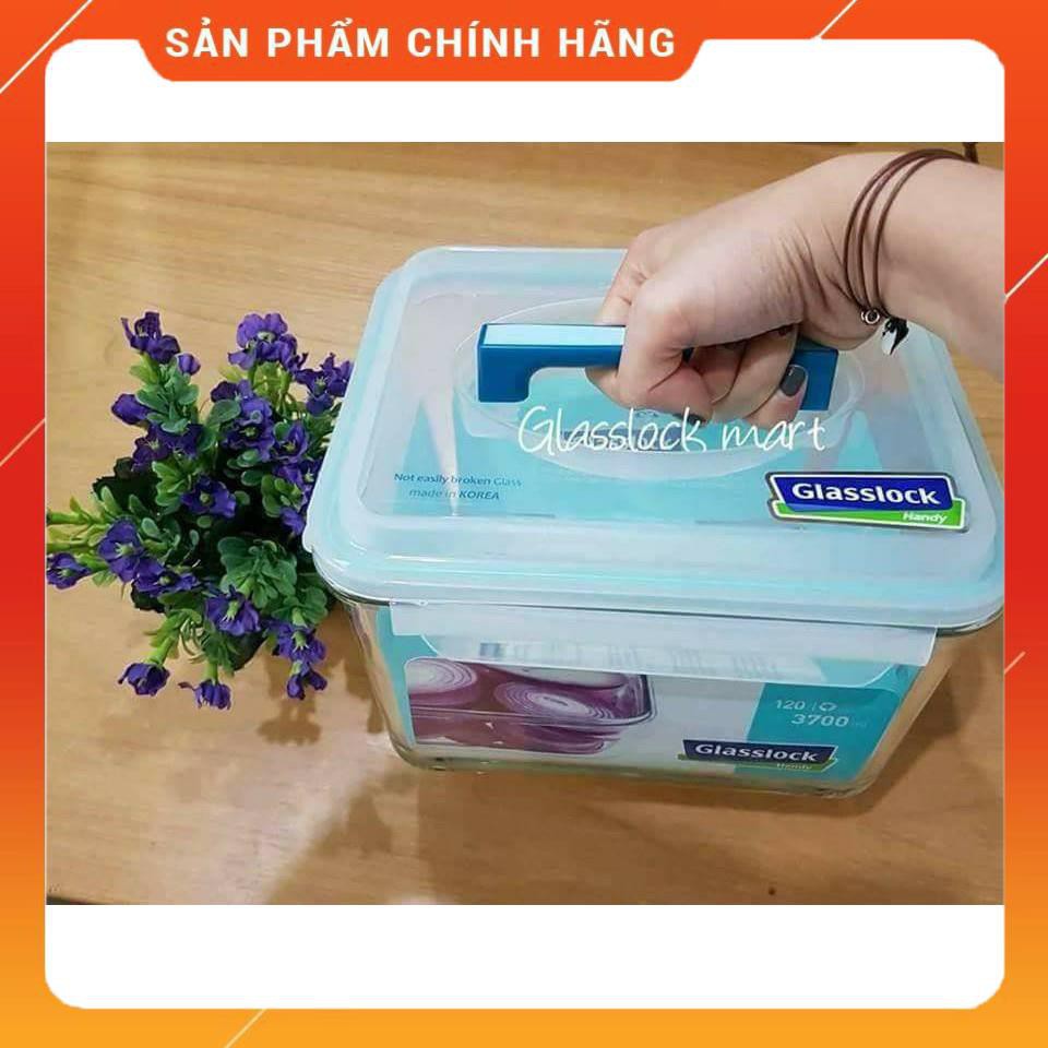 Hôp thủy tinh GLASSLOCK 2700ml có tay cầm MHRB270