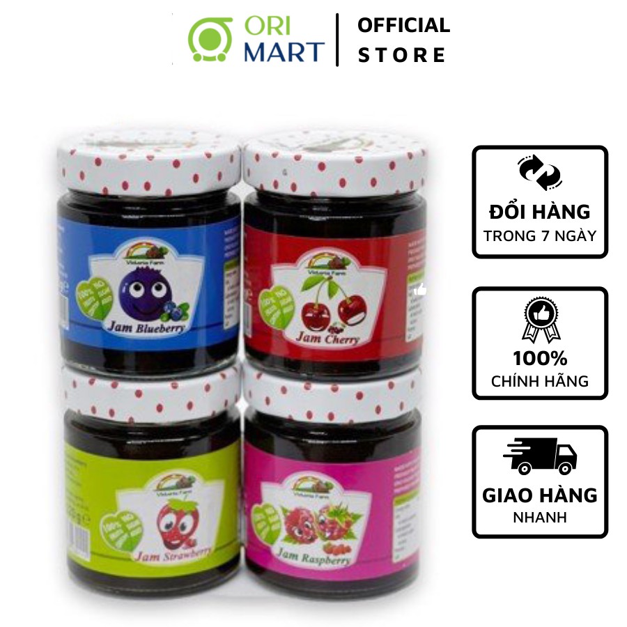 COMBO MỨT VICTORIA FARM NO SUGAR 4 LOẠI  (LỌ 220G)