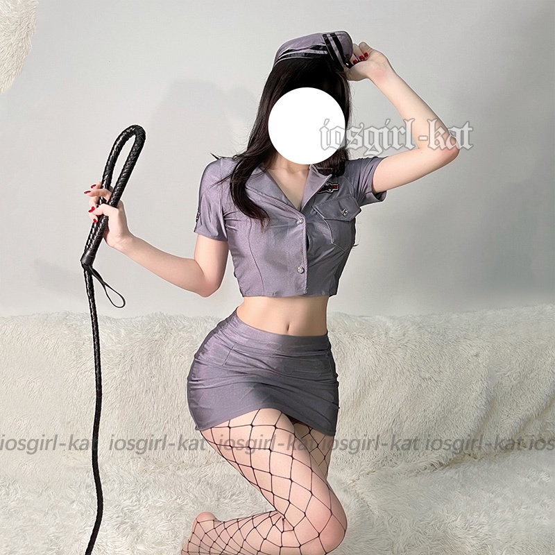 Bộ Đồ LEOSOXS 4 Món Hóa Trang Nữ Cảnh Sát Quyến Rũ