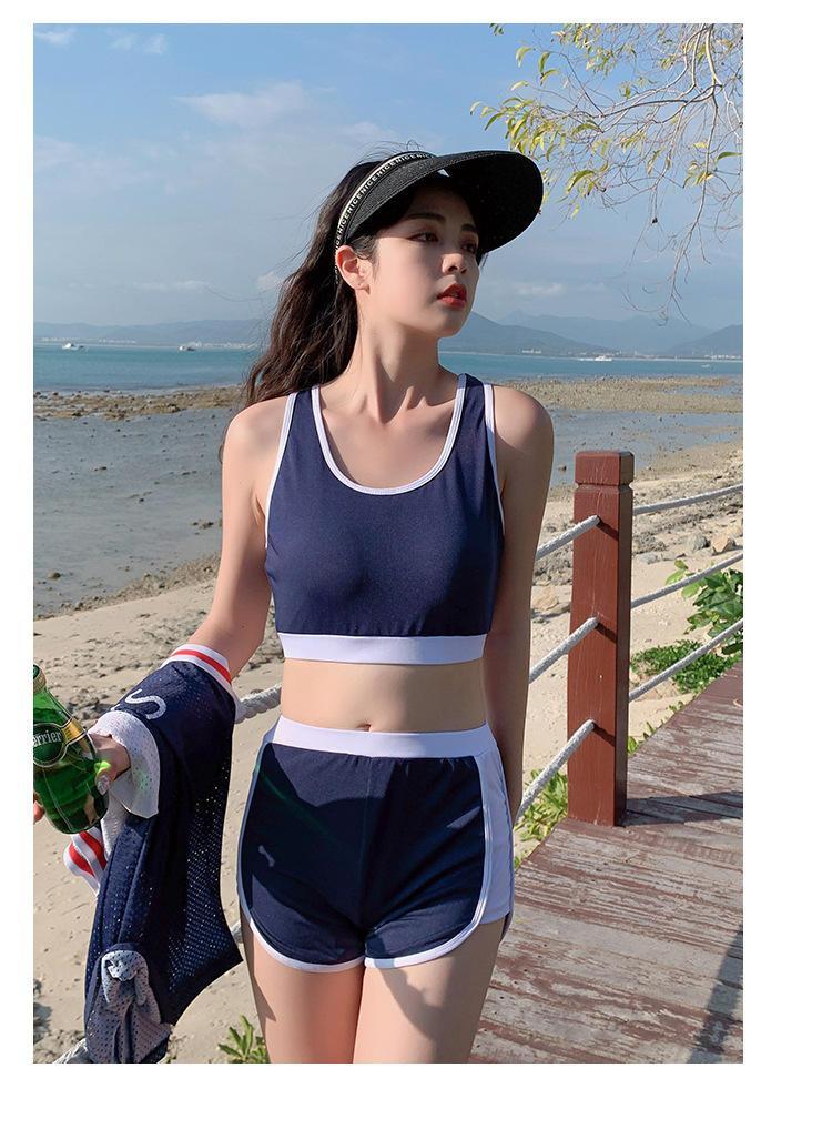 Bộ Đồ Bơi Ba Mảnh Dài Tay Thể Thao Cho Nữ9611 | BigBuy360 - bigbuy360.vn