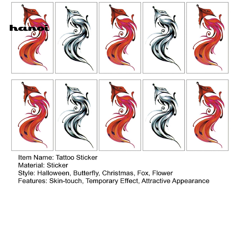 Set 10 Hình Xăm Dán Hình Bướm Dễ Thương