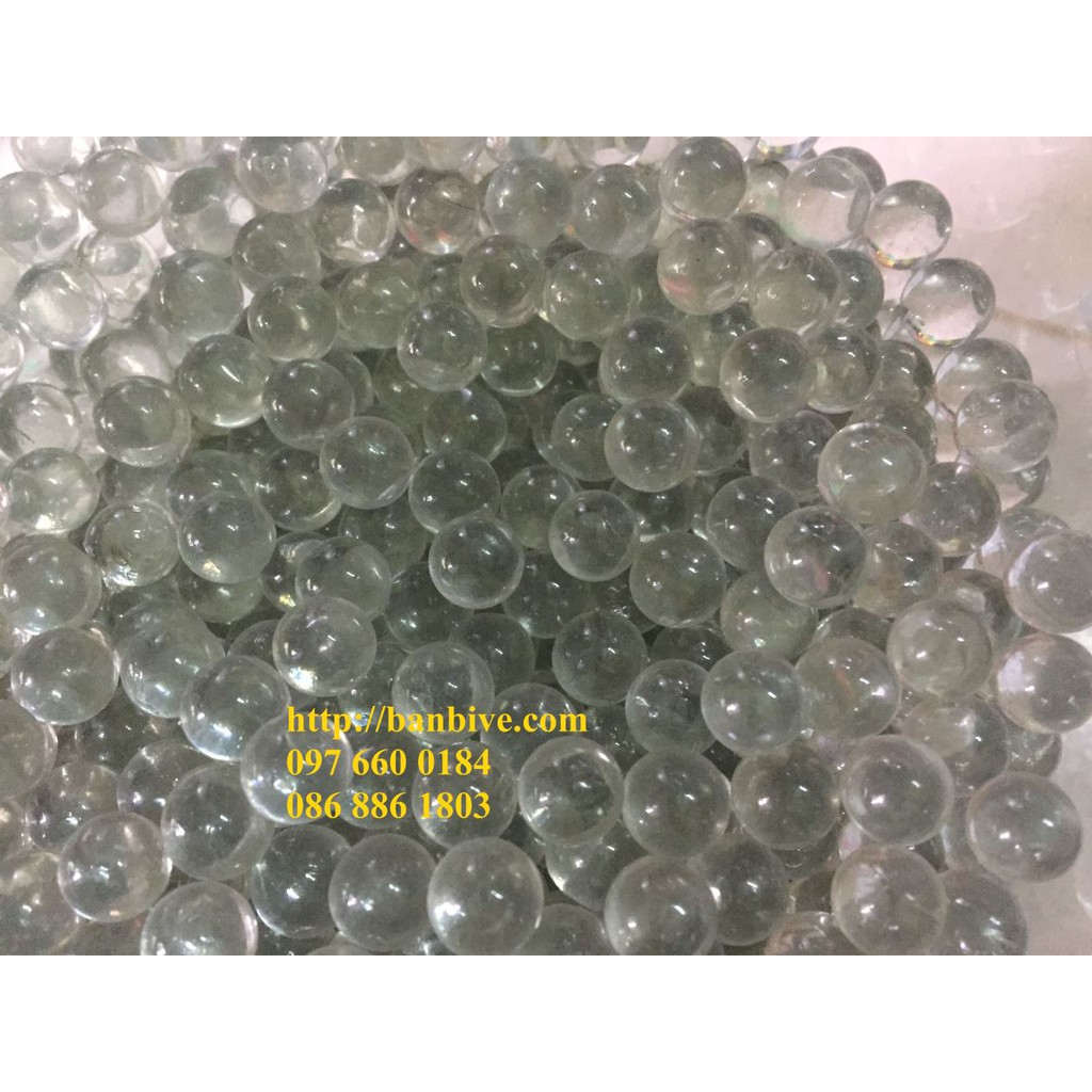10 viên bi thuỷ tinh trong suốt đường kính 9mm