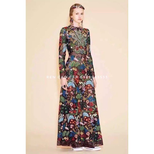 Vải ren lưới thêu cao cấp