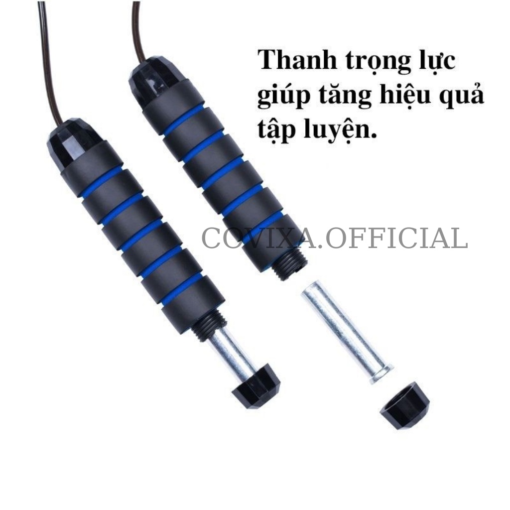 Dây nhảy giảm cân tập thể dục tại nhà, dây nhảy lõi thép Covixa22.official