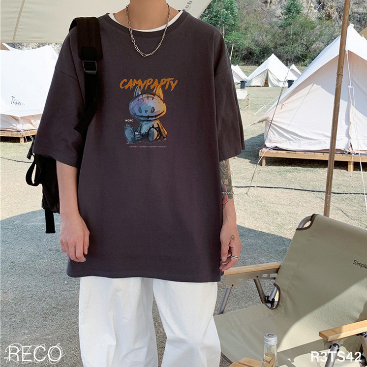 Áo thun, phông nam nữ Hàn Quốc cao cấp dáng rộng tay lỡ T-Shirt Loose R3TS42 Unisex