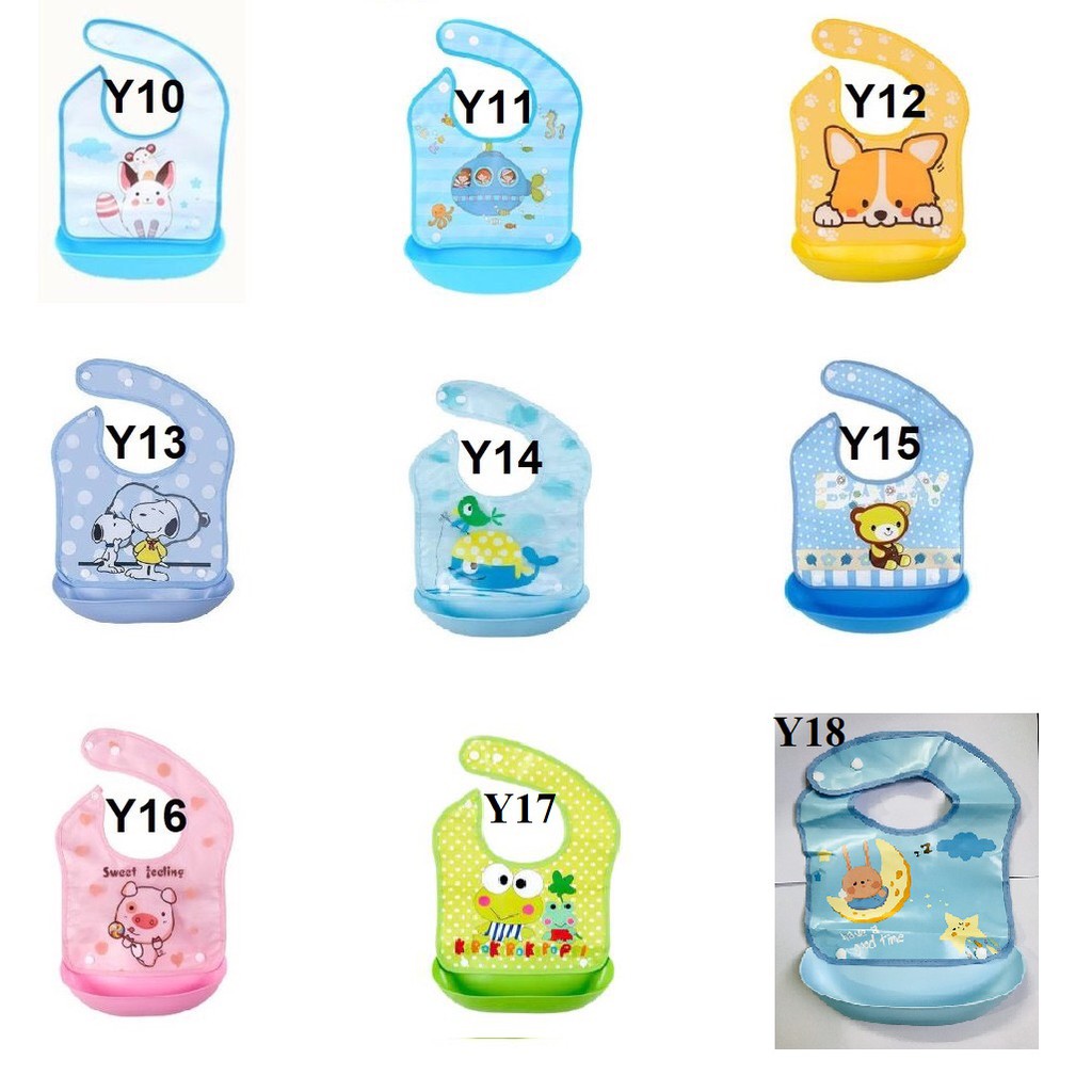 Yếm chống thấm có máng cứng cho bé