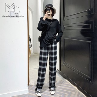 Quần kẻ caro phong cách Ulzzang Hàn Quốc dễ phối đồ [MinC.Studio - MCQ003]