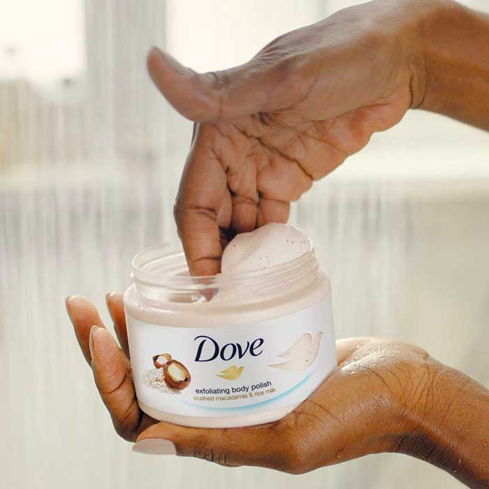 Tẩy Tế Bào Chết Dove Exfoliating Body Polish 225ml (Bản Đức)