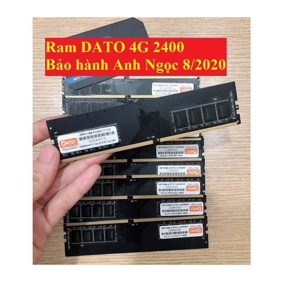 Ram 4G 2400 DDR4 DATO bảo hành Anh ngọc tháng 8/2020 | WebRaoVat - webraovat.net.vn