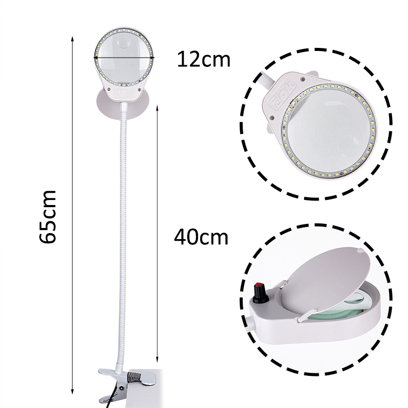 Công cụ sửa chữa kính lúp LED 220V 5X