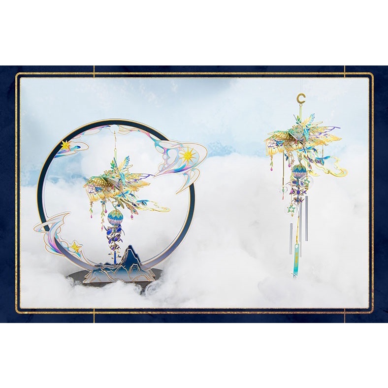 Mô Hình Lắp Ráp 3d Seri Chuông Gió May Mắn