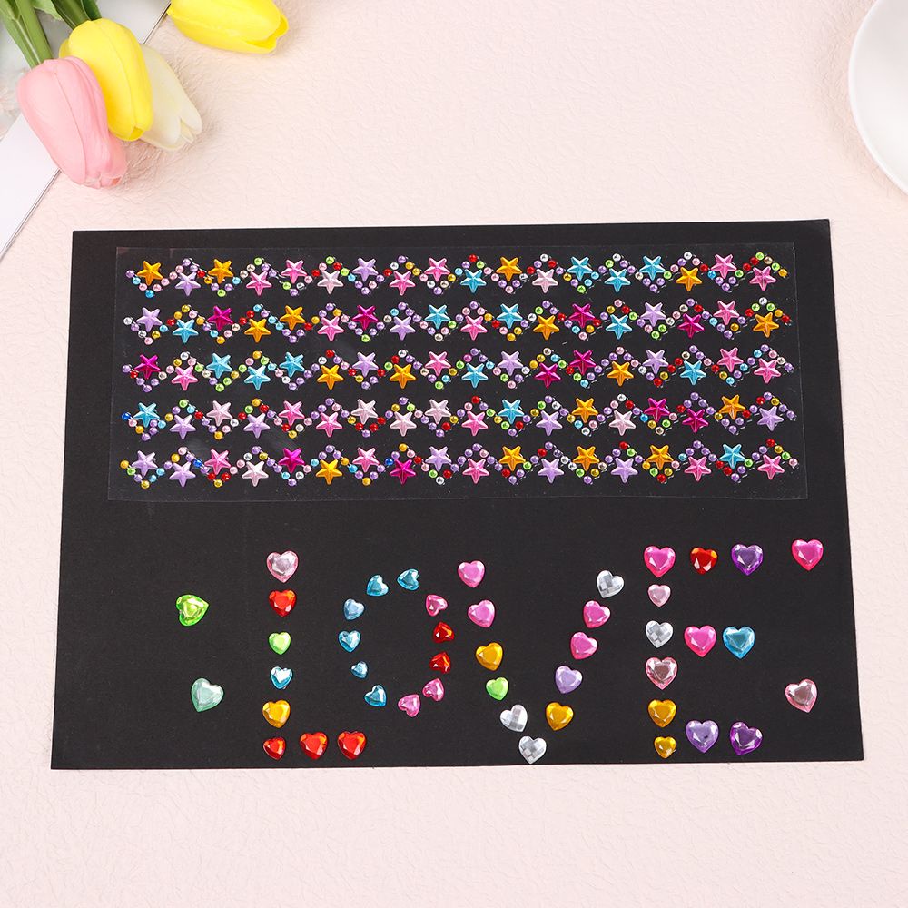 Miếng Dán Trang Trí Sổ Tay / Xe Hơi Đồ Chơi 3d Bằng Acrylic Đính Đá Diy Dễ Thương Cho Bé