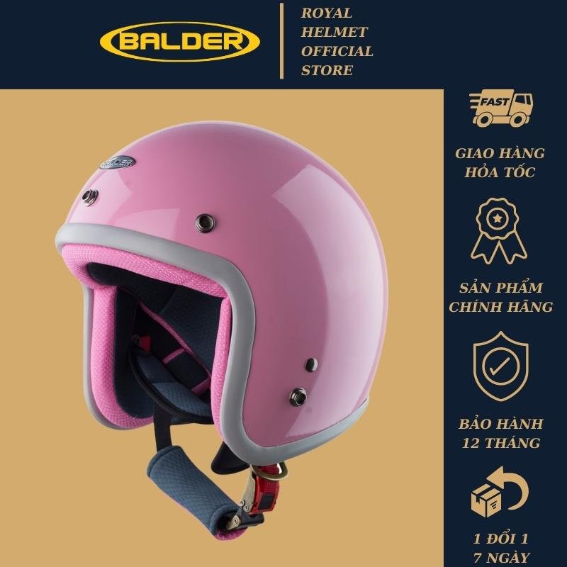 Mũ bảo hiểm 3/4 Balder Color DG1 size M L XL, freeship toàn quốc, bảo hành 12 tháng chính hãng