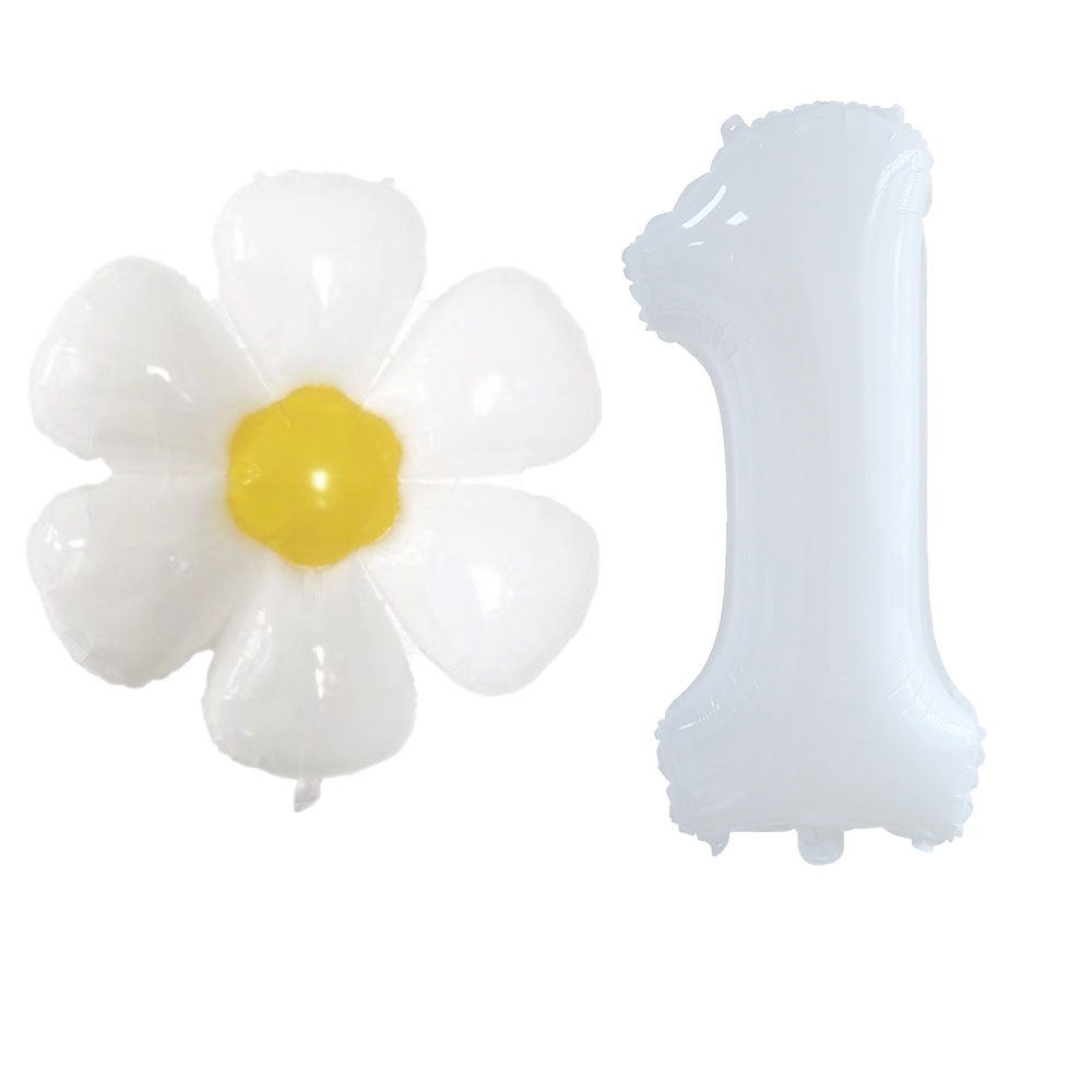 Set 2 Bong Bóng Hình Hoa Cúc Chữ Số 0-9 32 Inch Trang Trí Tiệc