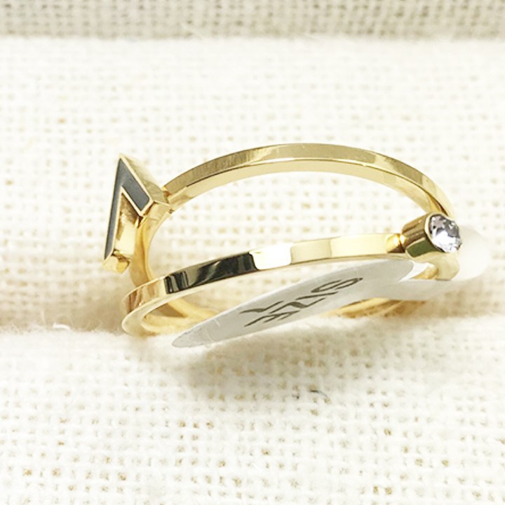 Bộ 2 Nhẫn Chữ V Titan Ko Rỉ TT 2012