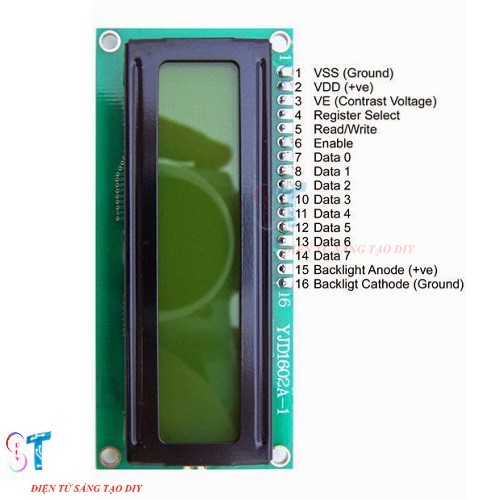 MÀN HÌNH LCD 1602 5V XANH DƯƠNG (LOẠI TỐT)