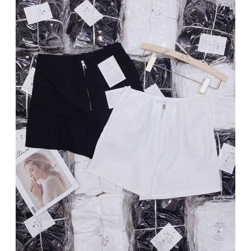 freeship Quần Short Nữ Khóa Trước , Quần Đùi Nữ Chất Tuyết Mưa Cạp Cao Ống Rộng V011 | BigBuy360 - bigbuy360.vn