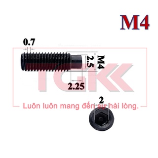 Vít trí đầu trụ thép đen M4