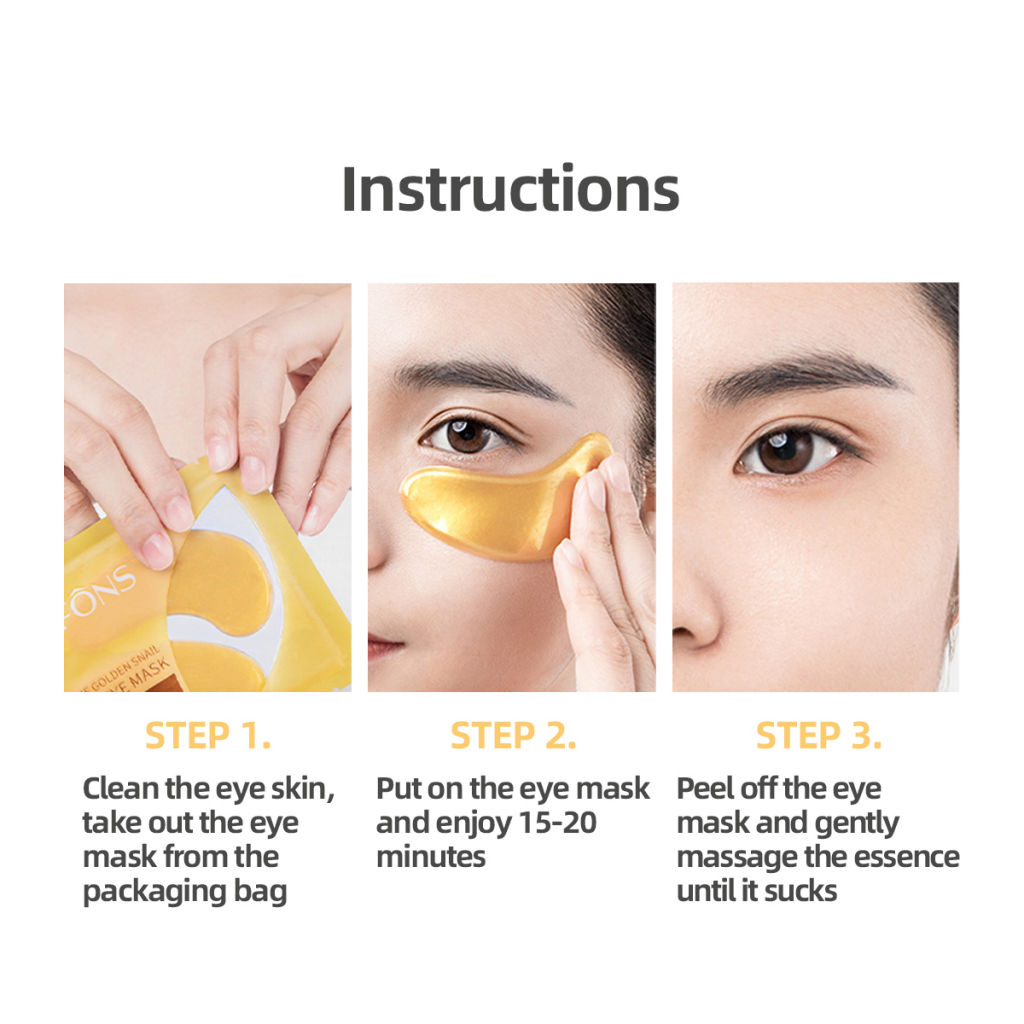 [Hàng mới về] Cặp mặt nạ mắt chiết xuất ốc sên vàng dưỡng ẩm chống lão hóa xóa mờ quầng thâm / mụn 7.5g #Ffs96074 | BigBuy360 - bigbuy360.vn