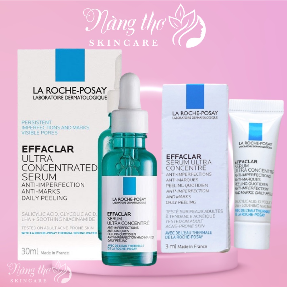 Tinh chất giảm mụn 3 tác động EFFACLAR ULTRA CONCENTRATED SERUM La Roche Posay 30ml, 3ml ( laroche posay) [Auth có tem p