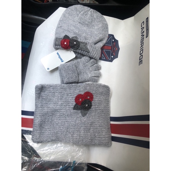 Sét 3 món len mũ, bao tay, khăng quàng cổ Mayoral bé gái 2-4 tuổi