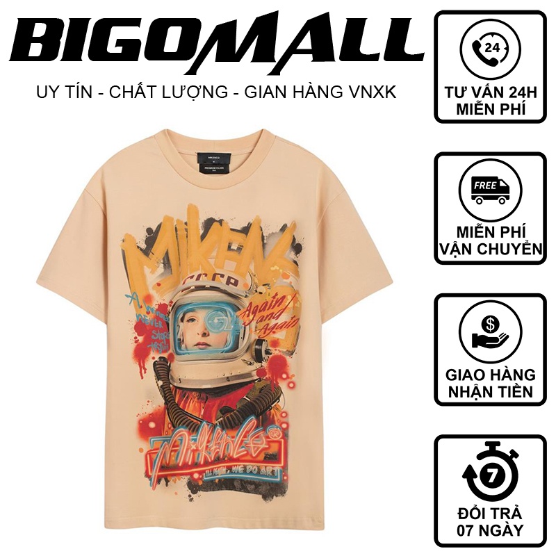 Áo thun tay lỡ Astro Venus Cậu Bé Thám Hiểm Again BIGOMALL - Áo phông nam nữ unisex form rộng 65kg