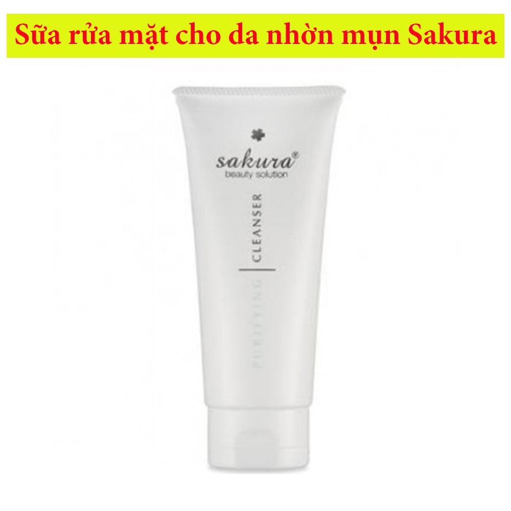 Sữa rửa mặt dành cho da dầu, mụn Sakura Deep Purifying Cleansing Foam 100ml