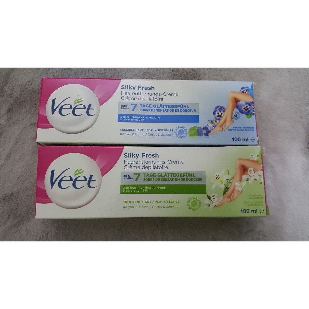 Kem tẩy lông Veet Silk &amp; Fresh hàng Đức