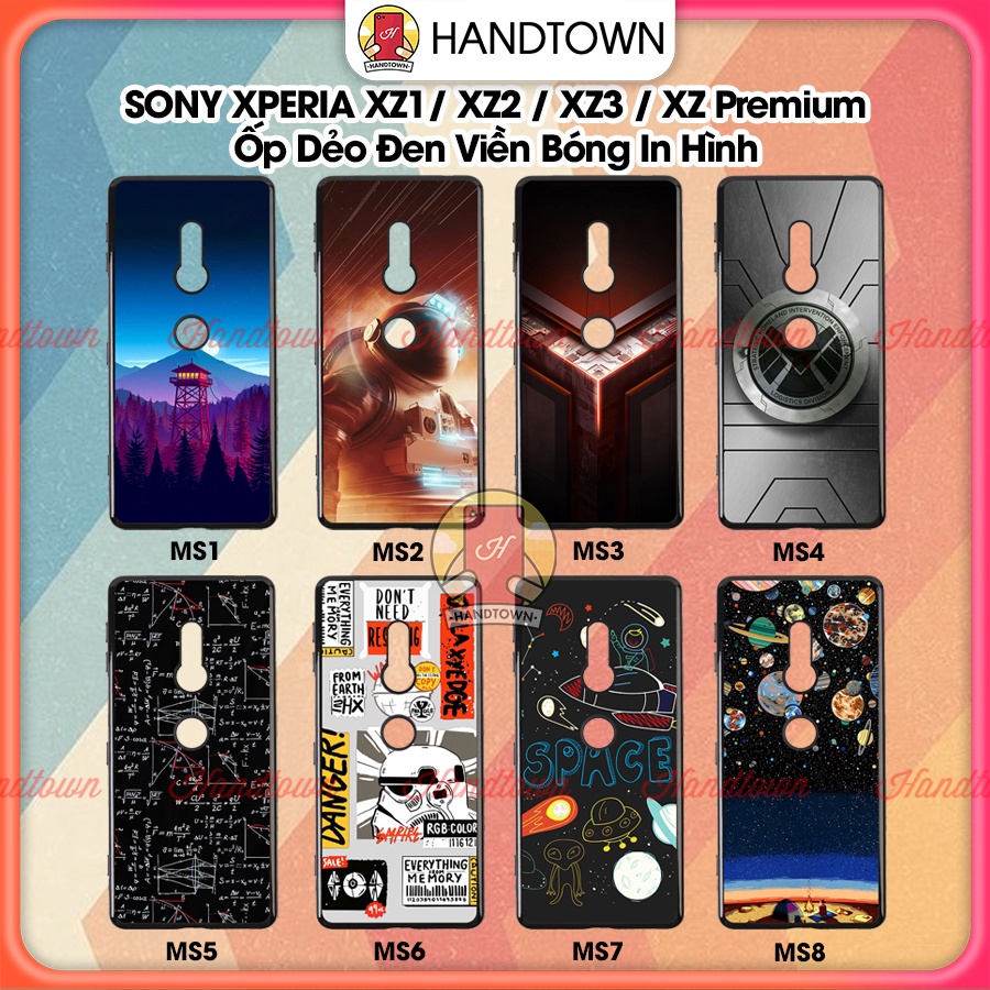 Ốp Lưng TPU Silicon Sony Xperia XZ1 XZ2 XZ3 XZ 1 X Z1 XZ 2 X Z3 Dẻo Đen Viền Bóng Lưng Nhám In Hình Nhiều Mẫu Phần A