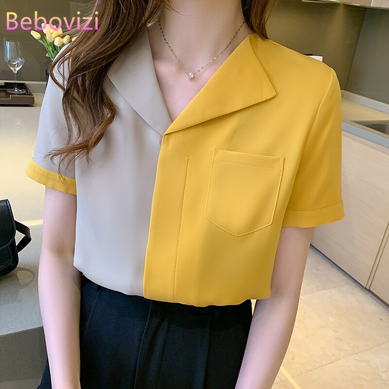 Áo Sơ Mi Ngắn Tay Phối Nút Thời Trang Mùa Hè 2021 Phong Cách Công Sở Cho Nữ | BigBuy360 - bigbuy360.vn