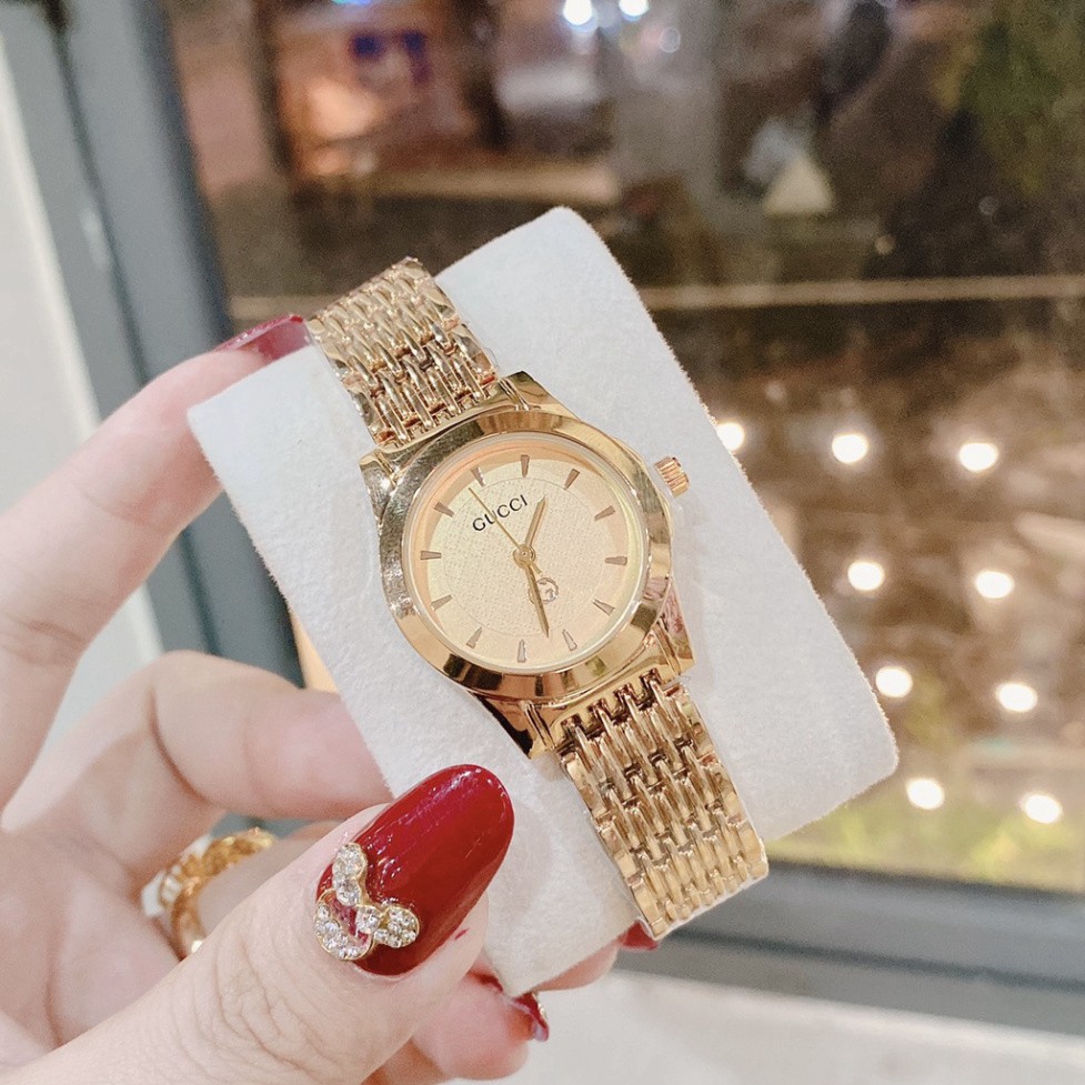 Đồng hồ nữ GUCCI dây hợp kim thiết kế chuẩn trend thời trang thời thượng, chống nước ,video hình ảnh tự chụp