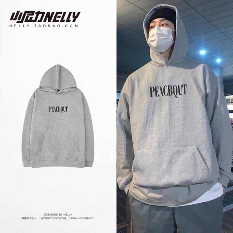 Áo hoodie nelly heybig nỉ lót lông sale (có sẵn) peacbqut