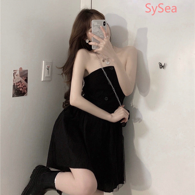 Đầm ống thiết kế lệch tà thời trang mùa hè quyến rũ cho nữ