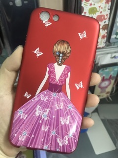 Ốp dẻo cô gái đính đá Oppo F3