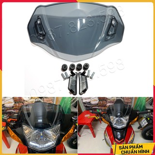 Kính Chắn Gió Xe Wave A, Wave RS, Wave S, 50cc Zhi.Pat Chính Hãng Lắp Vừa Khít Full Phụ Kiện